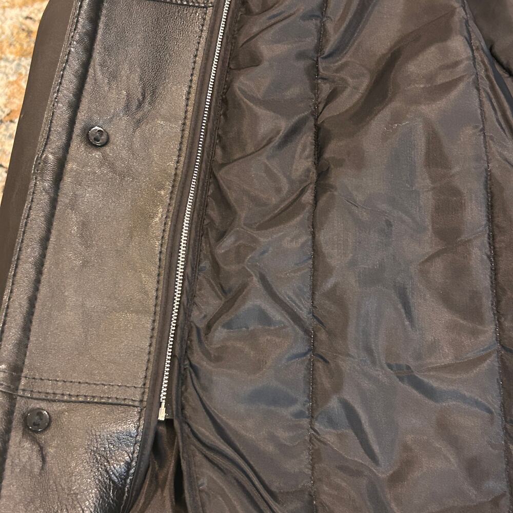 Vintage Reed Sportswear Black Leather Men’s Coat size XL - Picture 8 of 10